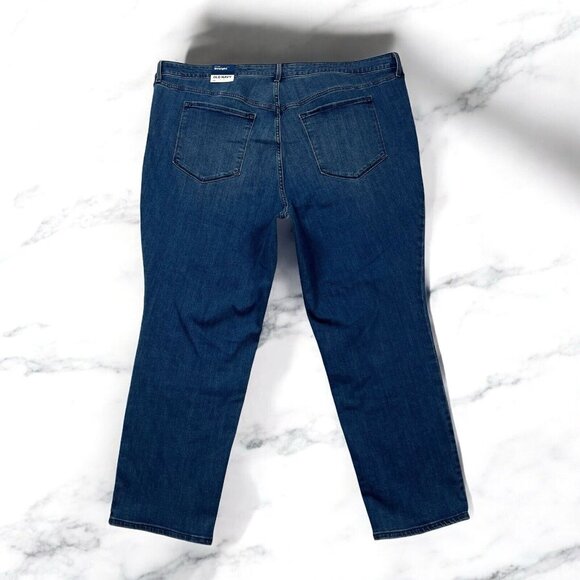 Old Navy Wow High Rise Straight Jeans Plus Size 28 Campache Wash Denim 734874 - Picture 4 of 10